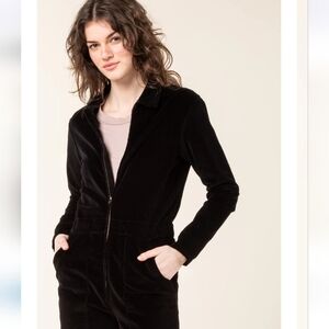 Prairie Underground Black Corduroy Jumpsuit XXL